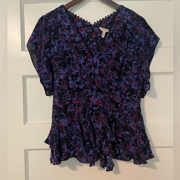 Rebecca Taylor Purple Drapes Bouquet Rhapsody 100% Silk Blouse - Size 4 - EUC! - Picture 6 of 8